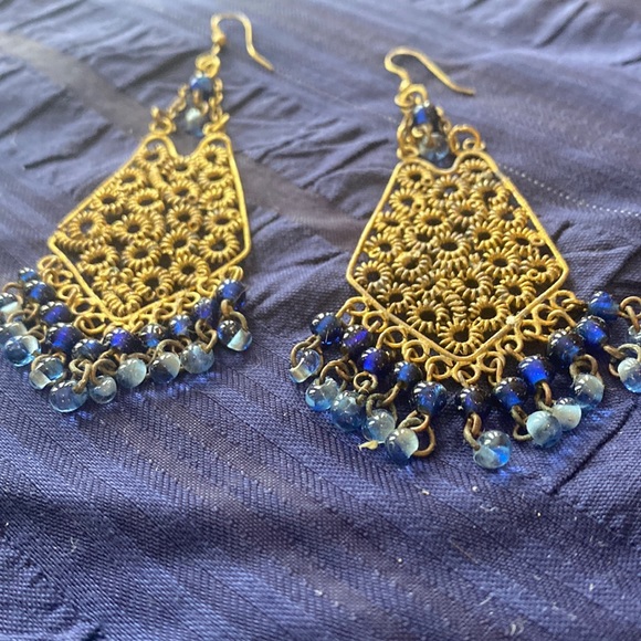 💙Vintage gold dangle earrings💙 - Picture 3 of 17
